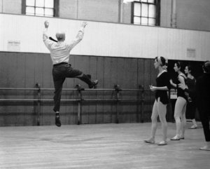 The master - Antony Tudor at 53 years old, teaching class at the Old Met, 1961